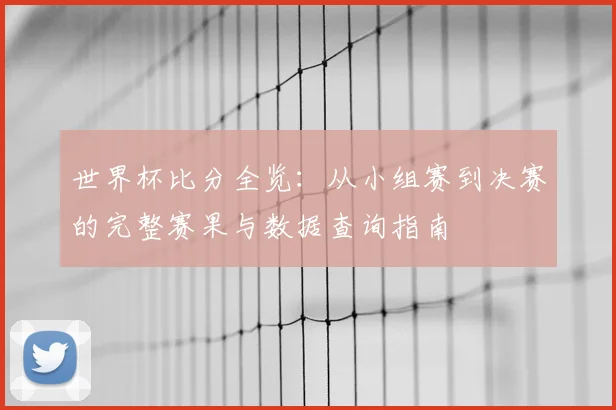 世界杯比分全览:从小组赛到决赛的完整赛果与数据查询指南